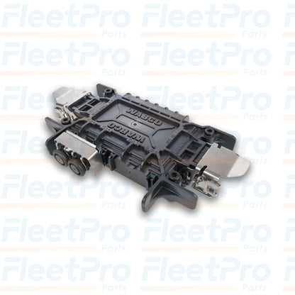 Side view of WABCO 4461082010 ABS ECU showing case and mounting flanges