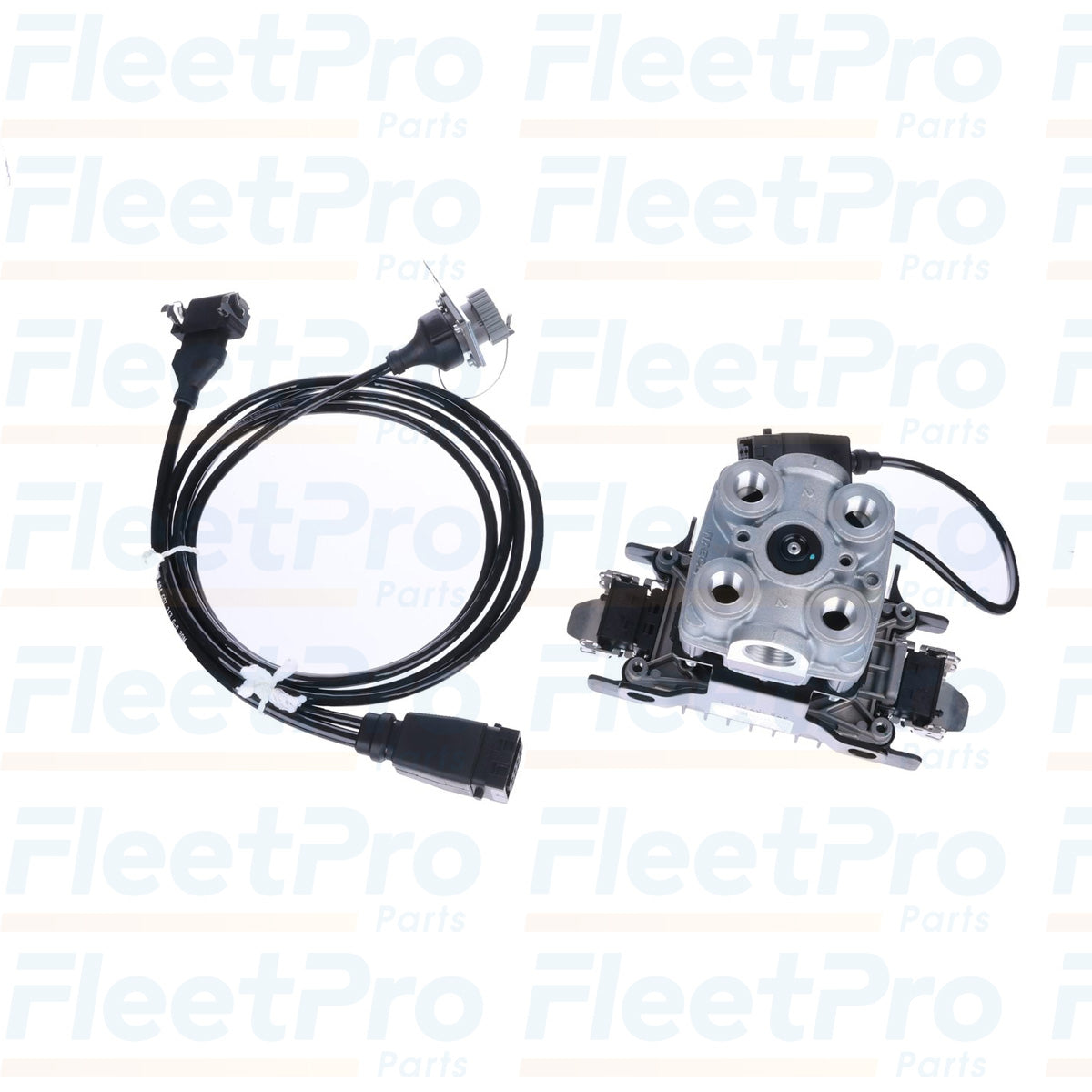 Top profile of R955345 ABS ECU / modulator with ports and connector