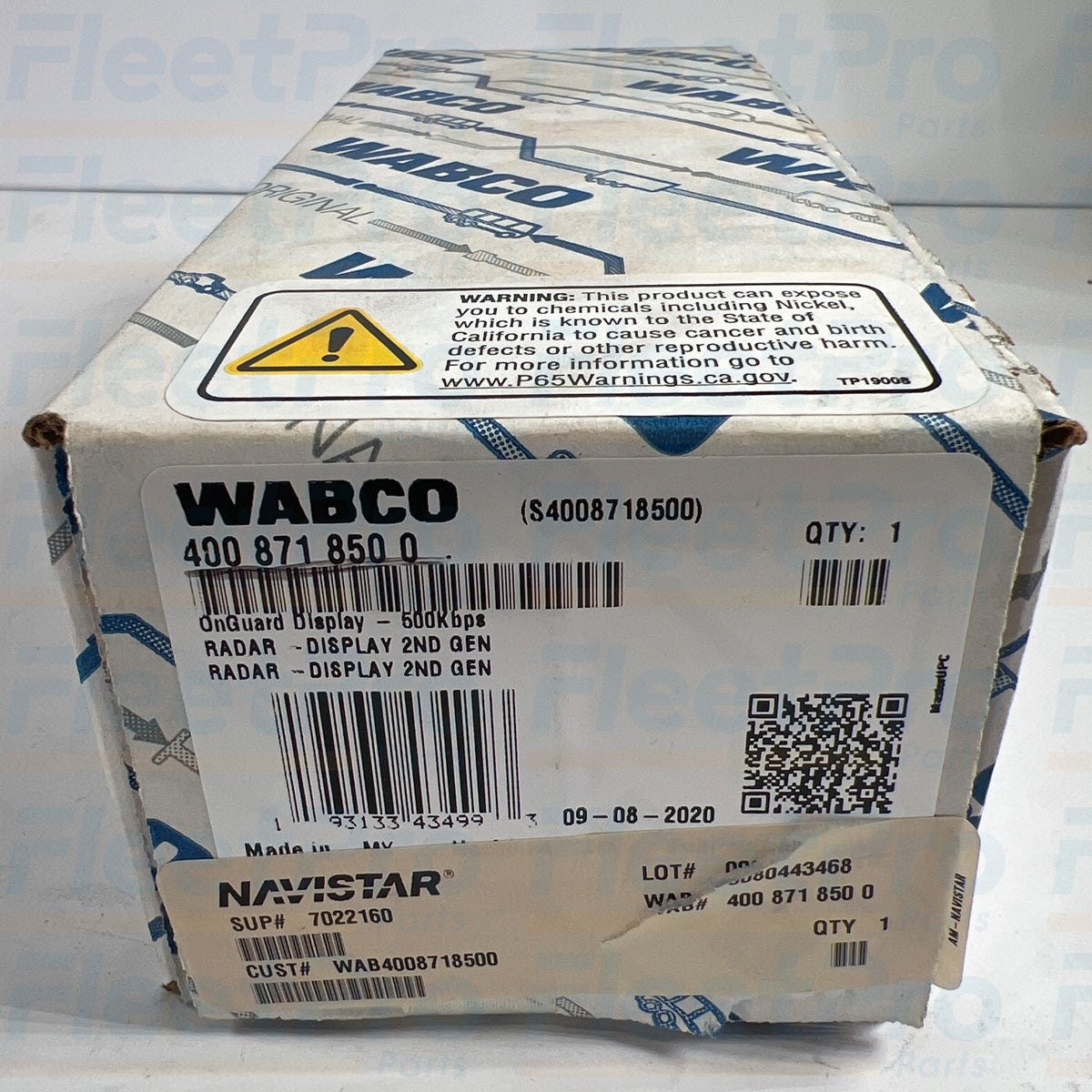 WABCO radar display OEM packaging