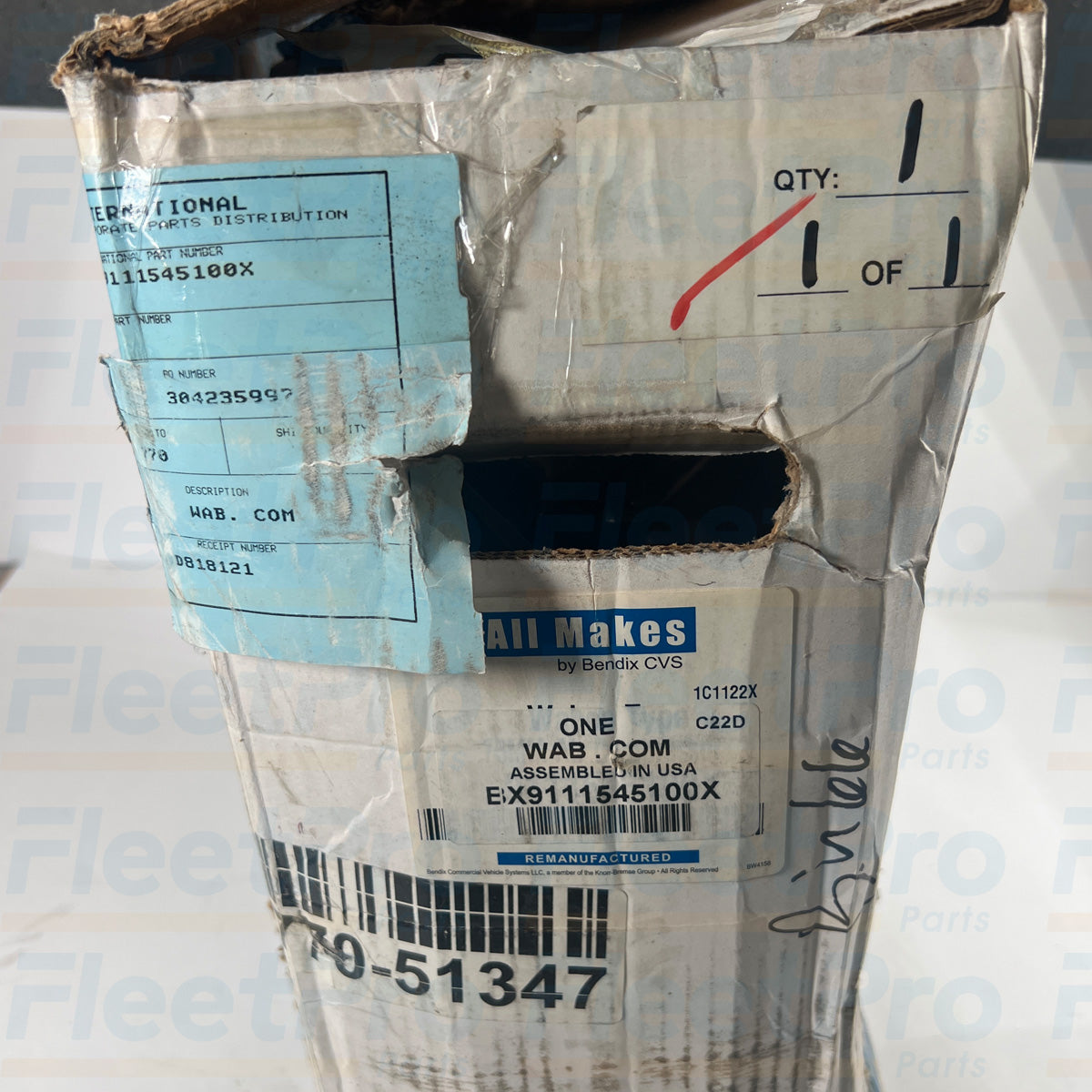 Wabco reman brake compressor open box