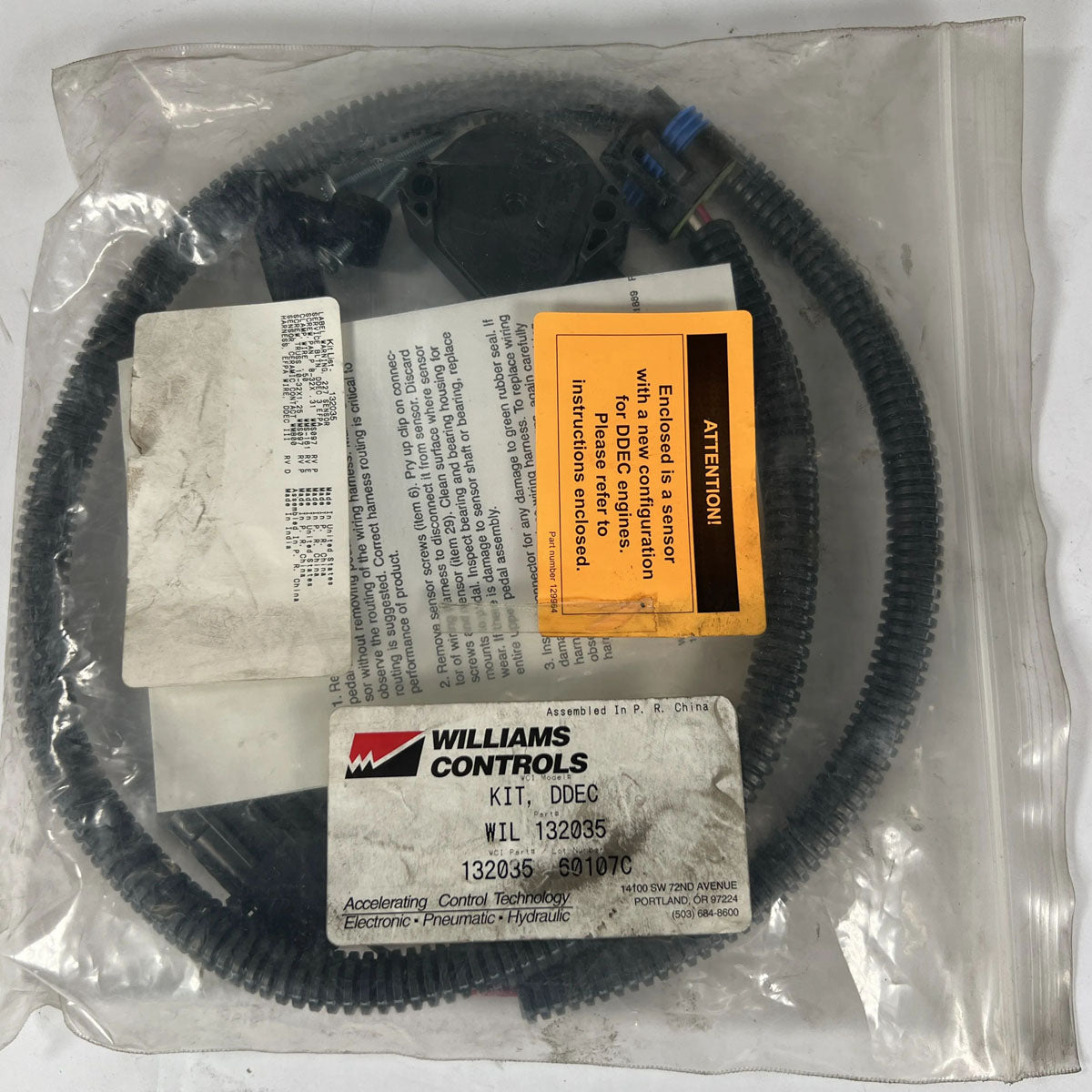 Genuine Williams 132035 throttle pedal position sensor