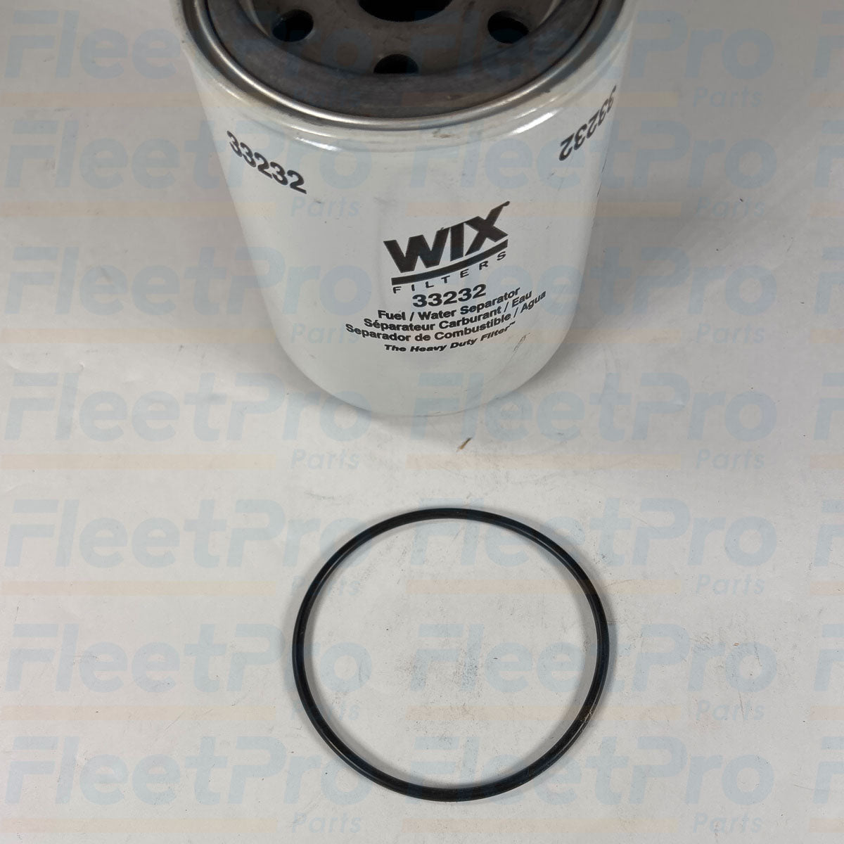 Bottom drain port and sensor connection interface detail on Wix 33232 fuel water separator