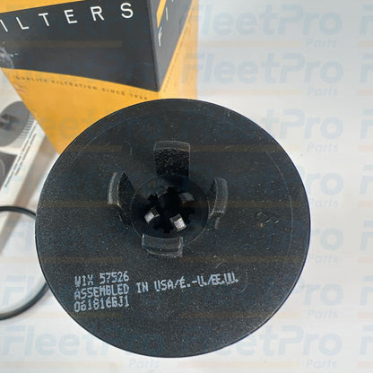 Top end cap construction detail on Wix 57526 engine oil filter cartridge