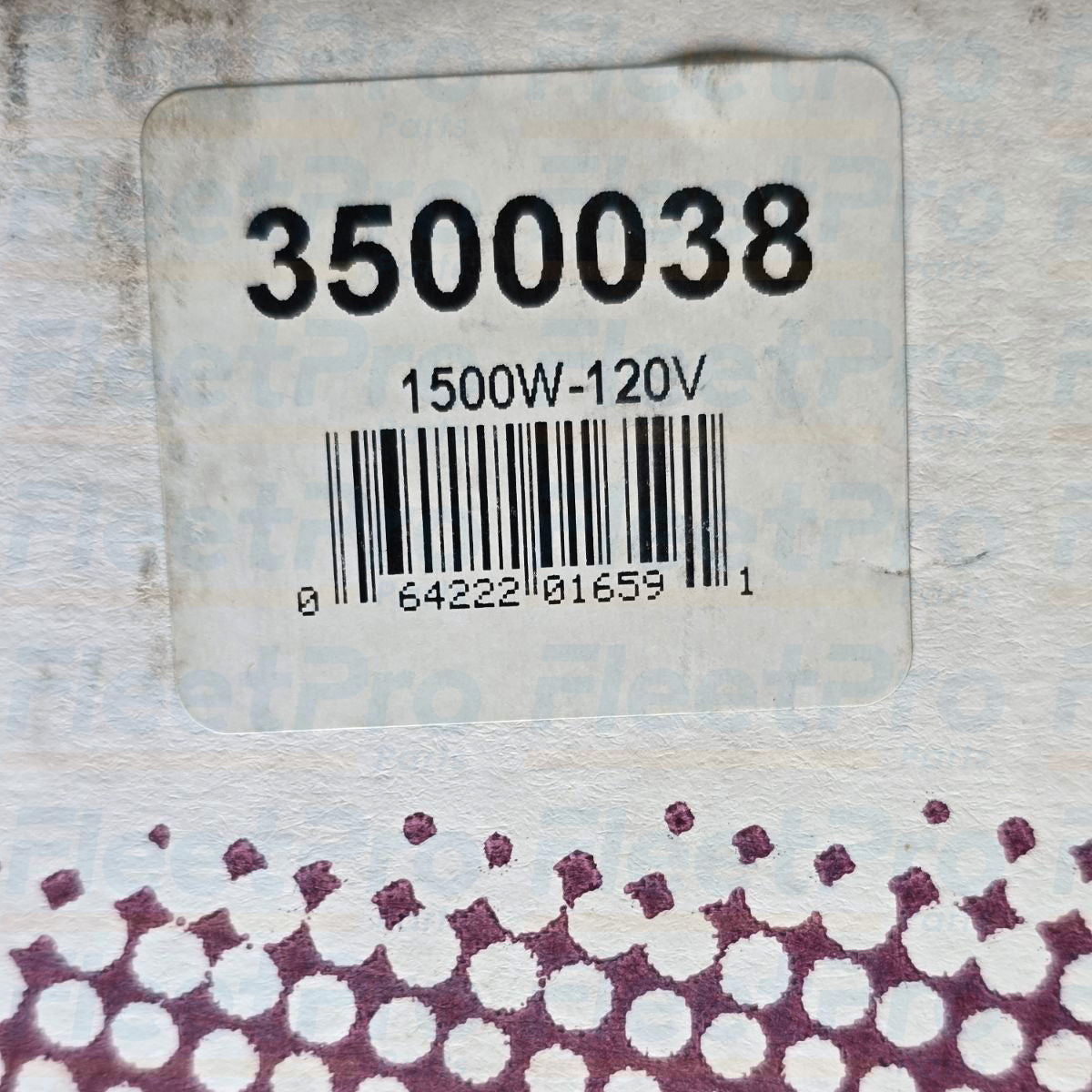 ZeroStart 3500038 heater in product packaging / Part Number